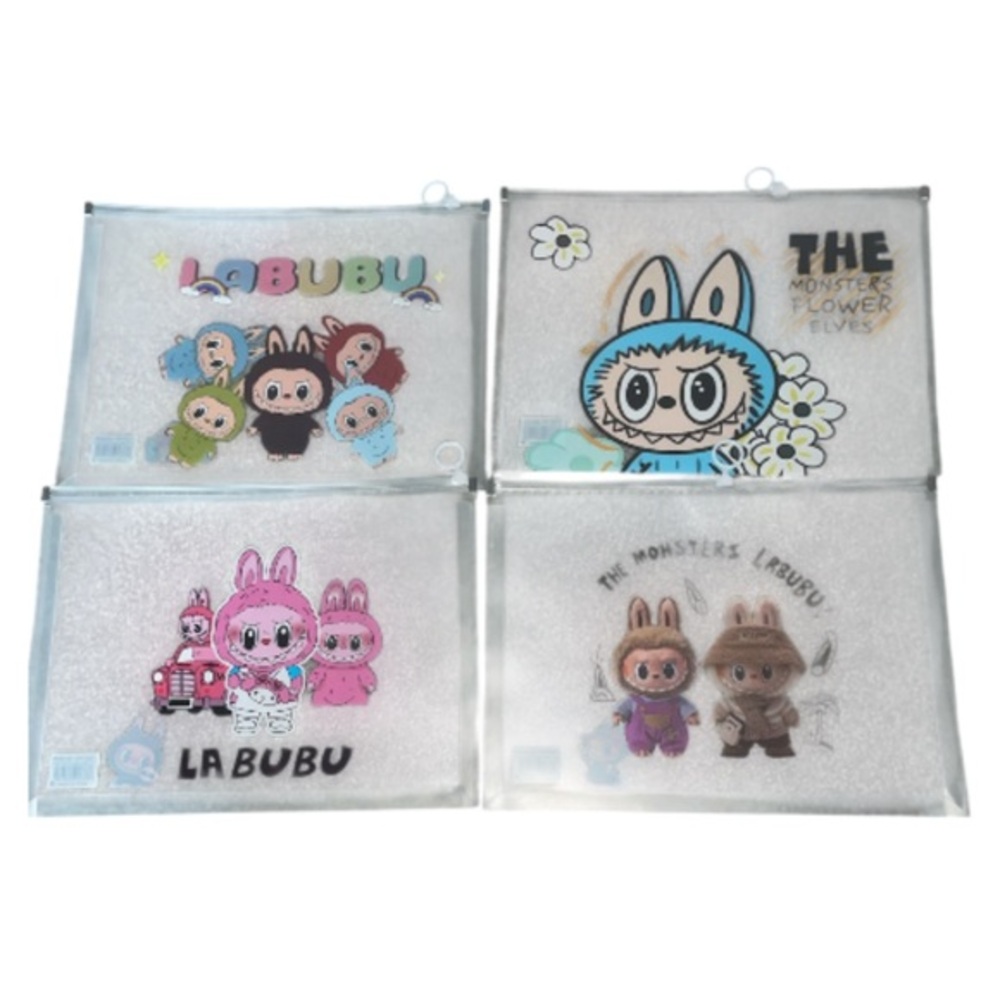 Labubu Clear Plastic Document Folder
